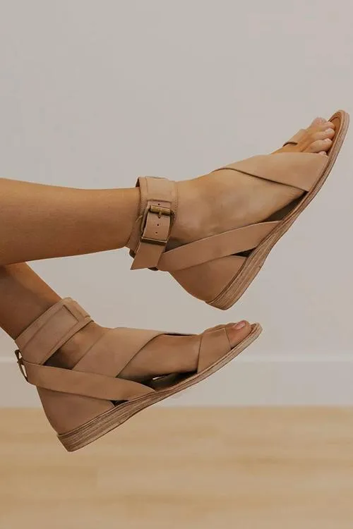 Ankle Strap Flat Sandals