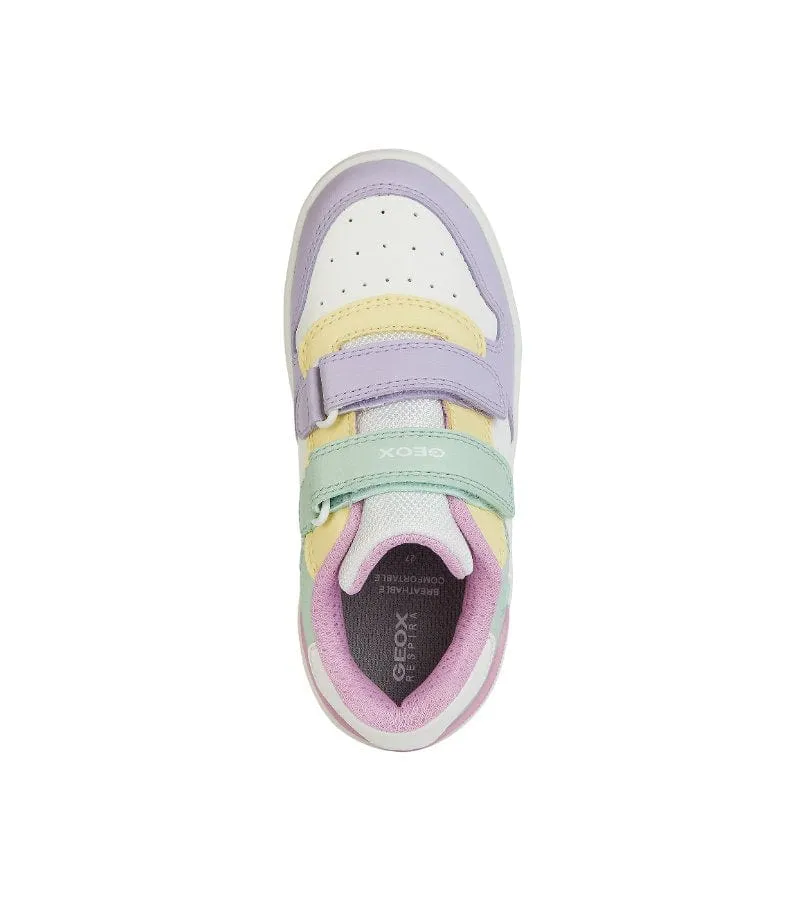 Geox Girls Slip On Colour Block Low Court Trainer Washiba - J45HXB