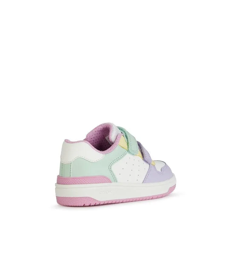 Geox Girls Slip On Colour Block Low Court Trainer Washiba - J45HXB