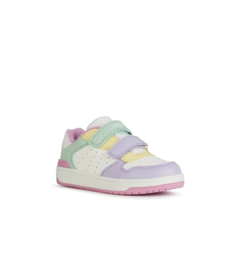 Geox Girls Slip On Colour Block Low Court Trainer Washiba - J45HXB