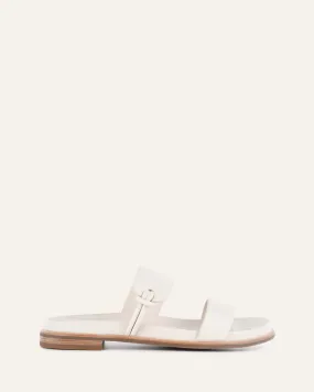 HAYES FLAT SANDALS OFF WHITE LEATHER