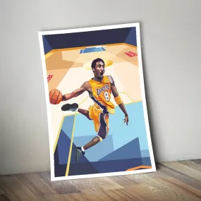 Kobe Bryant Poster, Sports Print, Basketball Player Art, Custom Sport Canvas, Custom Poster, Home Decor, Wall Hangings, LA Lakers