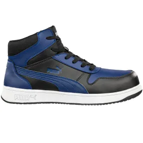 Puma Men's 630075 Frontcourt Blue Black Mid ASTM EH SR Safety Composite Toe Work Shoes