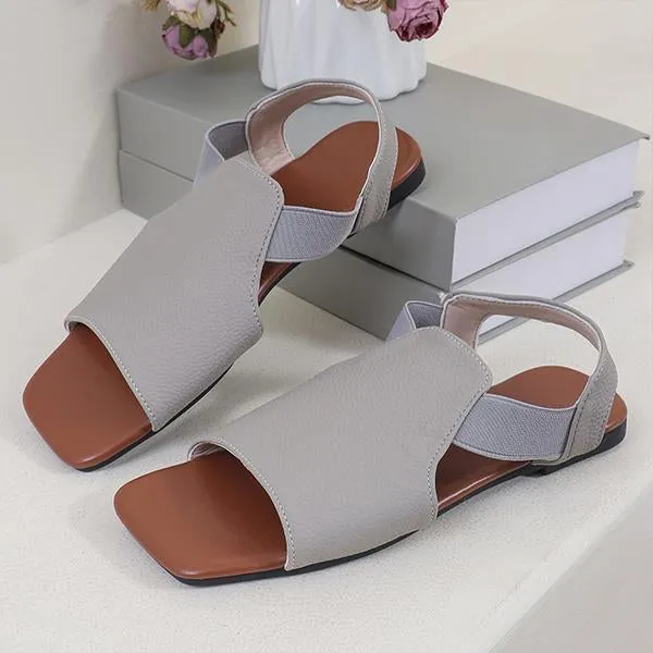 Women's Casual Flat Sandals with Elastic Straps 59247975S